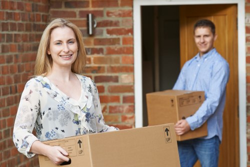 Packing and transporting office furniture during a Watford relocation