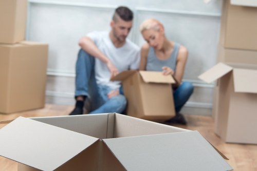 Household items being prepared for secure removals in Watford