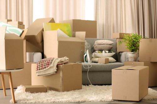 Secure packing of office furniture and equipment for a Watford move