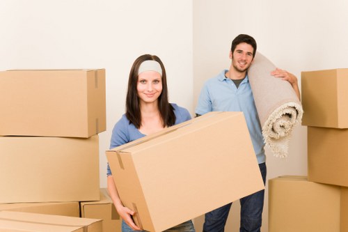 Commercial movers handling office furniture during a Watford relocation