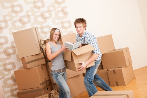 Secure van loading with protective moving equipment